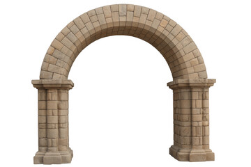Obraz premium Stone archway beige isolated on a transparent background