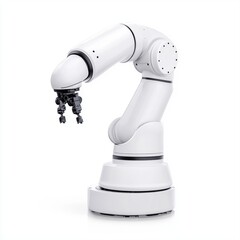 Modern Industrial Robotic Arm With Precision Gripper for Automation Tasks