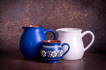 The simple beauty of jugs clay

