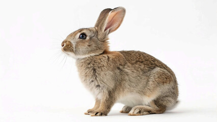 Obraz premium A rabbit on white background.
