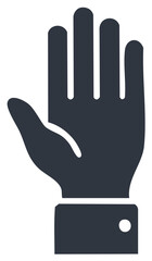 Obraz premium Open Hand Gesture with Cuff and Button Graphic Element
