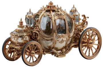 Ornate Golden Cinderella-Style Pumpkin Carriage