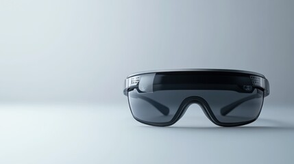 Sleek Modern Sunglasses with Dark Lenses on Clean Gray Background
