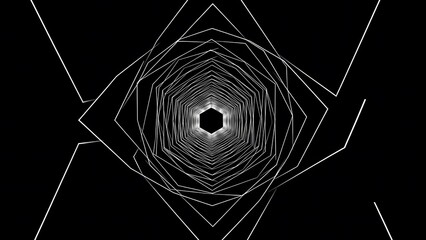 Exploring the extreme quantum tunnel and its unique patterns of light and shapes in a dark setting