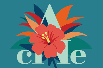 Stylized Editorial Layout Featuring Tropical Floral Backdrop