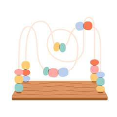 Educational children game for motor skills and logical thinking, preschool activities concept. Montessori game for infants and toddlers. Flat vector illustration