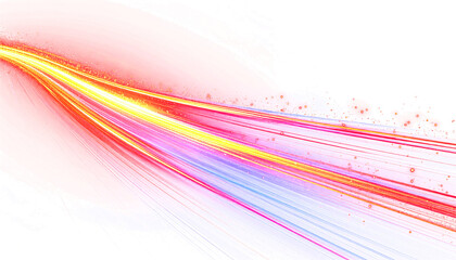 Colorful Light Trails Abstract Fiber Optic Strands.