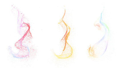 Colorful Smoke Trails in Abstract Lights.