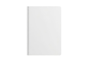 White notebook isolated on transparent background