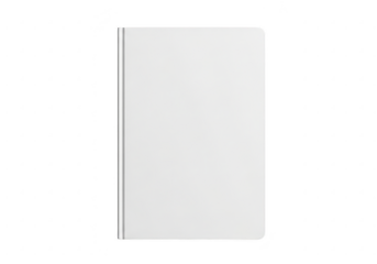 White notebook isolated on transparent background