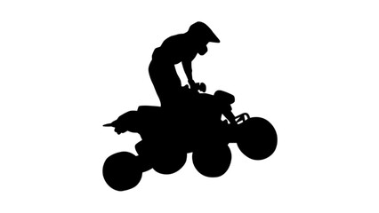 Off-road Quad Bike ATV vector Silhouette © Andri