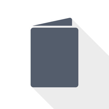 Blank restaurant menu book icon suitable for food service and dining concepts.