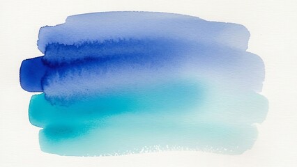 Blue Watercolor Brush Stroke Artwork.