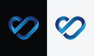 Letter S ocean heart monogram letter with water ocean