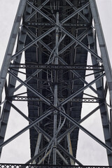 Fototapeta premium steel bridge over blue sky