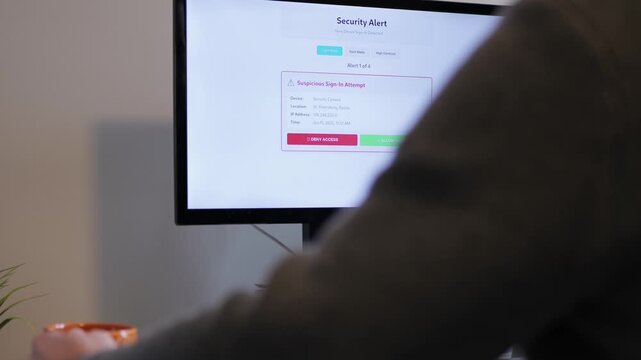 Middle Aged Man Gets Barrage of Internet of Things Smart Home Alerts While Working from Home in Remote Office - IoT Cybersecurity Concept