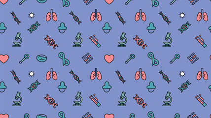 Colorful medical symbols pattern Vector