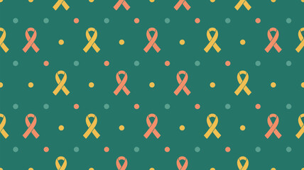 Colorful awareness ribbons pattern Vector