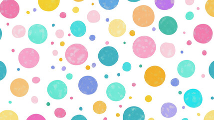 Watercolor Easter Polka Dots hand painted pastel circles