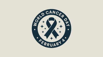 World cancer day, february 4 Vector