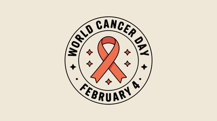 World cancer day, february 4 Vector