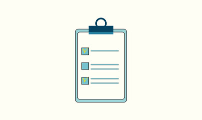 Clipboard with a checklist vector