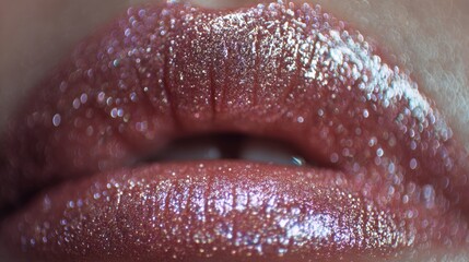 Obraz premium sexy woman's lips with gloss