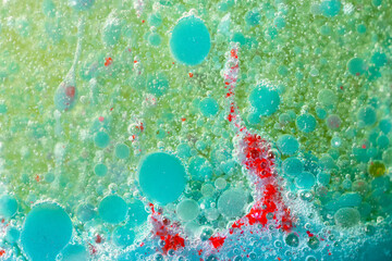 Abstract bubbles in vivid colors