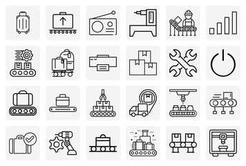 Manufacturing And Production Line Technology &ndash; Conveyor Belts, 3D Printers, And Industrial Machinery For Factory-Themed Designs