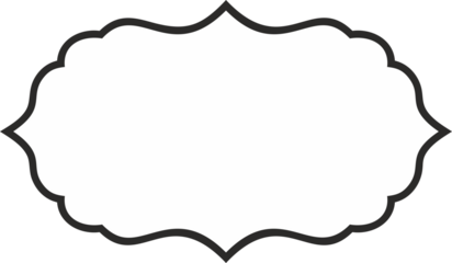 Label border frame minimalist design