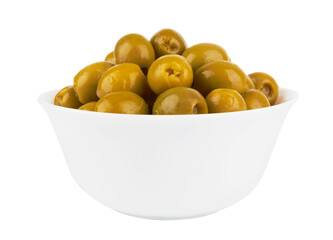 Green olives in bow