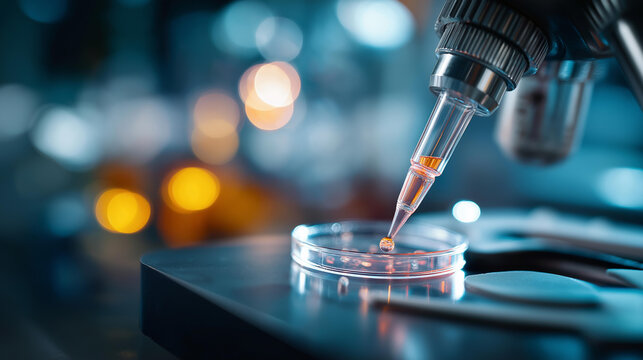 Macro closeup laboratory equipment tip and plastic plate immunosorbent assay detailed equipment scientific research diagnostics medical testing precision instruments