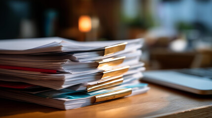 Procedure decision manual and documents display operational guidelines process documentation business protocols decision making framework defocused background with copy space