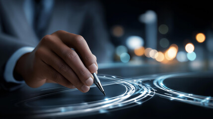 Concept action plan display strategic planning business execution goal setting project management operational roadmap defocused background with copy space