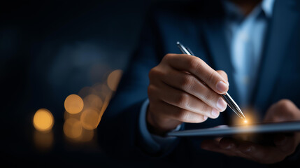 Effective project management faceless business person checking off tasks digital checklist productivity task completion tracking workflow management organizational efficiency