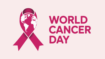 Obraz premium Celebrate world cancer day Vector