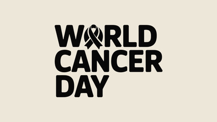 Obraz premium World cancer day awareness Vector