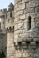 old castle wall close up