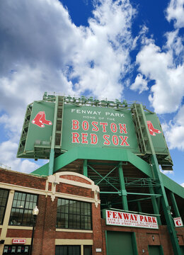 Boston, MA - USA - 08-06-2025: Fenway Park, home of the Boston Red Sox Major League Baseball team