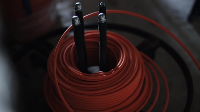 Network communication cable on industrial spool