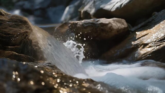 Equipment in action releases water through a powerful jet, using controlled pressure to achieve deep cleaning and efficient maintenance outcomes. cinematic color correction, natural uneven lighting