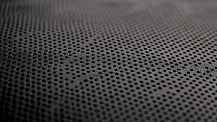 Black Perforated Surface Close-Up