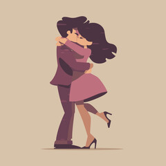 Romantic couple embracing passionately symbolizing love desire and deep emotional bond