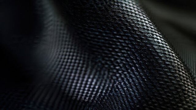 Macro Shot of Dark Woven Material Texture