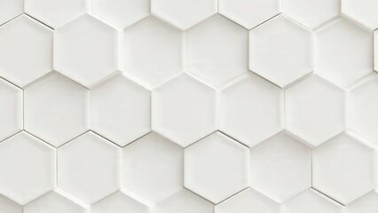 Fototapeta premium White Hexagon Tile Wall Texture