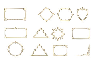 繊細で高級感のあるゴールドフレームセット