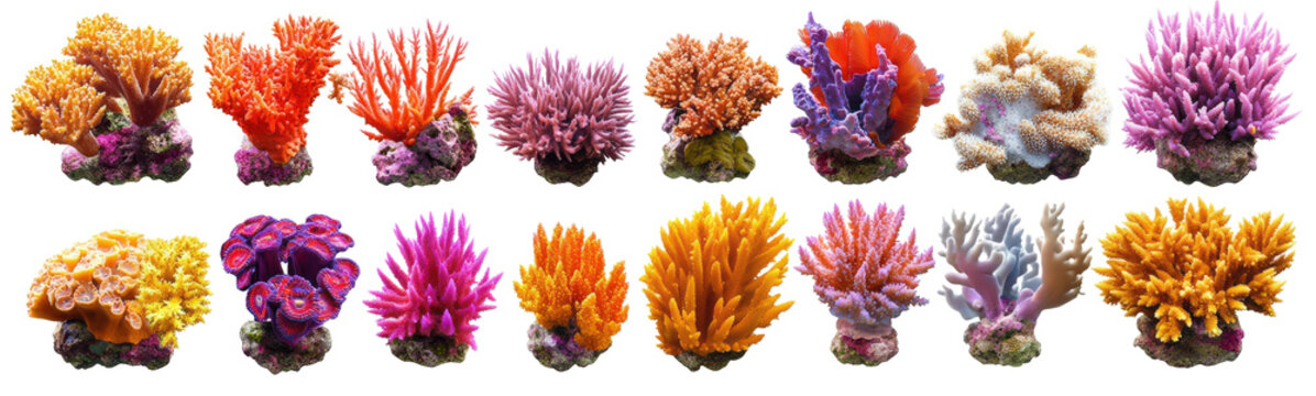 Colorful Artificial Coral Reefs for Aquarium Decoration