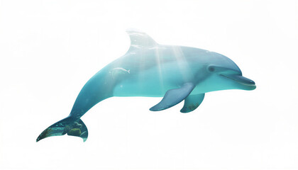 Obraz premium dolphin isolated on white