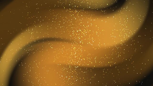 Abstract golden swirl with glitter is perfect for luxury branding, backgrounds, event invitations, and festive designs. Ideal for elegant concepts.