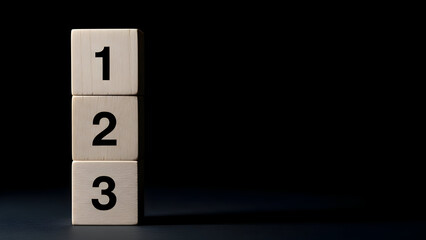 Capture the essence of numerical progression with these three wooden blocks, ideal for illustrating concepts of order, sequence, and counting, and more.